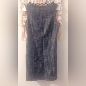Tory Burch Sleeveless Midi Dress in Navy Plaid